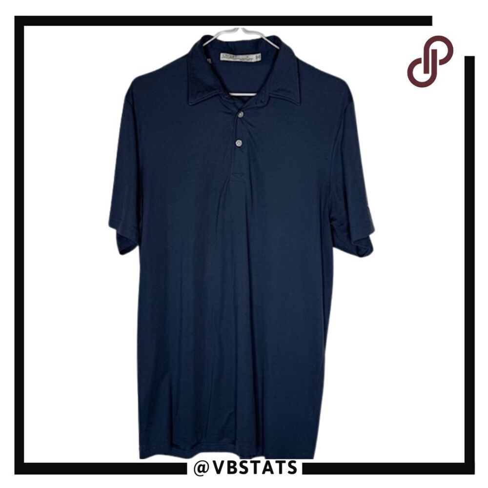 Criquet Men's Performance Polo Shirt Navy Blue Medium